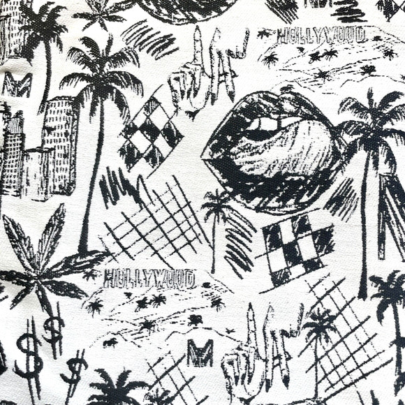 MARCELL VON BERLIN Black Cream "Los Angeles At Night" Wristlet Clutch Bag NWT - Picture 9 of 11